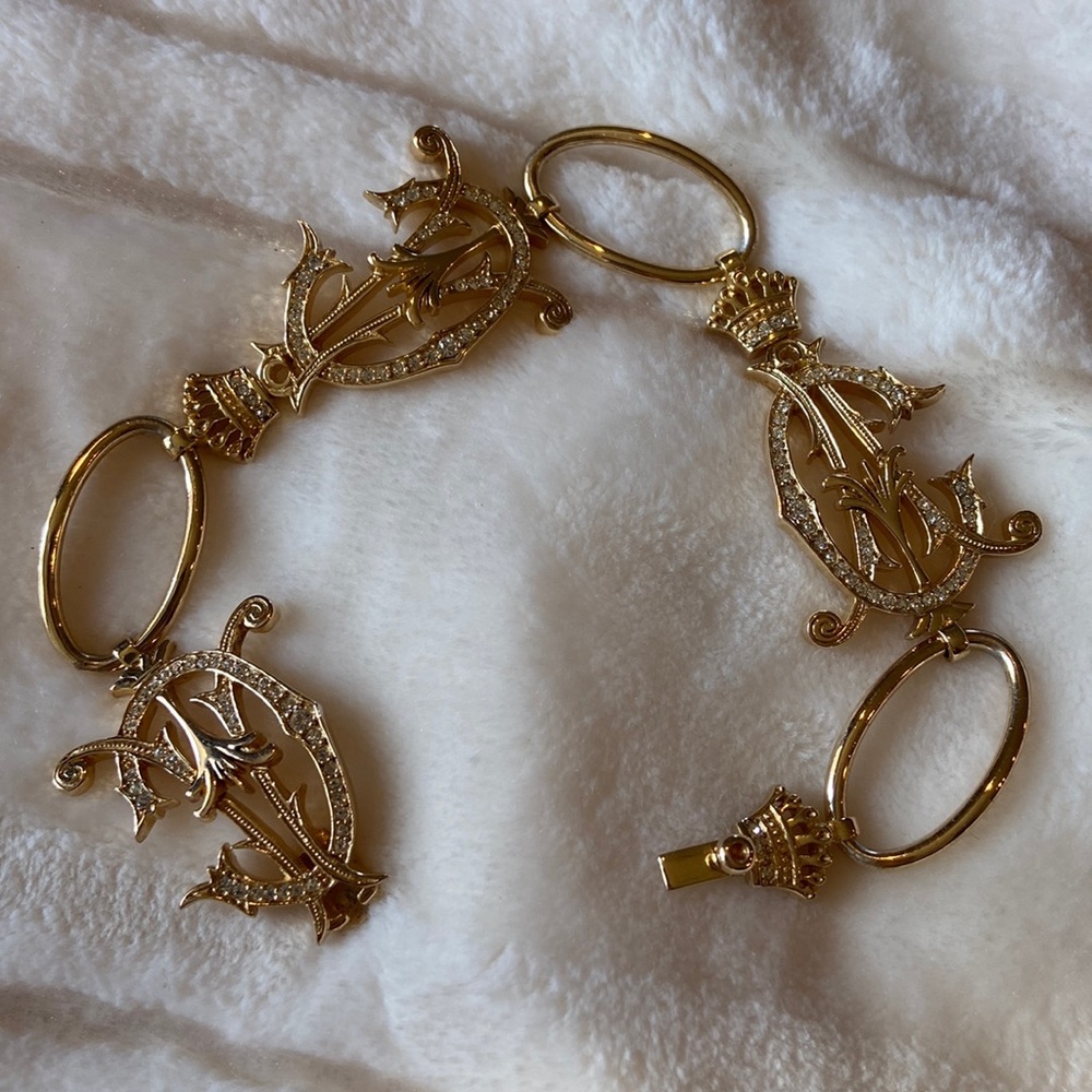 Rare vintage Christian Audigier monogram bracelet